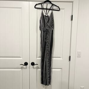 Juniper Blu Black and White Women's‎ Jumpsuit Spaghetti Strap Size Medium
